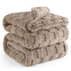 Picture of Bedsure Light Taupe Fleece Blanket for Couch - Super Soft Cozy King Blankets for Women, Cute Small Throws for Girls, 108x90 Inches