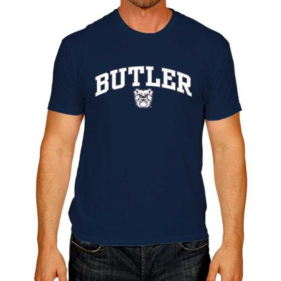 Picture of Campus Colors Adult Arch & Logo Soft Style Gameday T-Shirt (Butler Bulldogs - Navy, X-Large)