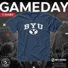 Picture of Campus Colors NCAA Adult Gameday Cotton T-Shirt - Premium Quality - Semi-Fitted Style - Officially Licensed Product (BYU Cougars - Navy, Large)