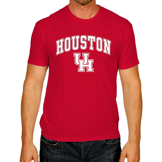 Picture of Campus Colors NCAA Adult Gameday Cotton T-Shirt - Premium Quality - Semi-Fitted Style - Officially Licensed Product (Houston Cougars - Red, XX-Large)