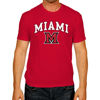 Picture of Campus Colors NCAA Adult Gameday Cotton T-Shirt - Premium Quality - Semi-Fitted Style - Officially Licensed Product (Miami Redhawks - Red, Medium)