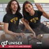 Picture of Campus Colors NCAA Adult Gameday Cotton T-Shirt - Premium Quality - Semi-Fitted Style - Officially Licensed Product (VCU Rams - Black, X-Large)