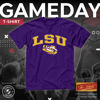 Picture of Campus Colors NCAA Adult Gameday Cotton T-Shirt - Premium Quality - Semi-Fitted Style - Officially Licensed Product (LSU Tigers - Purple, X-Large)
