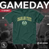 Picture of Campus Colors NCAA Adult Gameday Cotton T-Shirt - Premium Quality - Semi-Fitted Style - Officially Licensed Product (Colorado State Rams - Green, Medium)