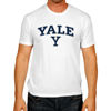 Picture of Campus Colors NCAA Adult Gameday Cotton T-Shirt - Premium Quality - Semi-Fitted Style - Officially Licensed Product (Yale Bulldogs - White, Large)