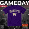 Picture of Campus Colors NCAA Adult Gameday Cotton T-Shirt - Premium Quality - Semi-Fitted Style - Officially Licensed Product (Washington Huskies - Purple, Small)