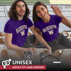 Picture of Campus Colors NCAA Adult Gameday Cotton T-Shirt - Premium Quality - Semi-Fitted Style - Officially Licensed Product (Washington Huskies - Purple, Medium)