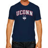 Picture of Campus Colors NCAA Adult Gameday Cotton T-Shirt - Premium Quality - Semi-Fitted Style - Officially Licensed Product (UCONN Huskies - Navy, Small)