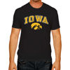 Picture of Campus Colors NCAA Adult Gameday Cotton T-Shirt - Premium Quality - Semi-Fitted Style - Officially Licensed Product (Iowa Hawkeyes - Black, Large)