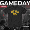 Picture of Campus Colors NCAA Adult Gameday Cotton T-Shirt - Premium Quality - Semi-Fitted Style - Officially Licensed Product (Iowa Hawkeyes - Black, Large)