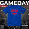 Picture of Campus Colors Adult Arch & Logo Soft Style Gameday T-Shirt (SMU Mustangs - Royal, Small)