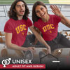 Picture of Campus Colors NCAA Adult Gameday Cotton T-Shirt - Premium Quality - Semi-Fitted Style - Officially Licensed Product (USC Trojans - Cardinal, XX-Large)