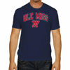 Picture of Campus Colors NCAA Adult Gameday Cotton T-Shirt - Premium Quality - Semi-Fitted Style - Officially Licensed Product (Ole Miss Rebels - Navy, Large)