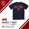 Picture of Campus Colors NCAA Adult Gameday Cotton T-Shirt - Premium Quality - Semi-Fitted Style - Officially Licensed Product (Ole Miss Rebels - Navy, Medium)