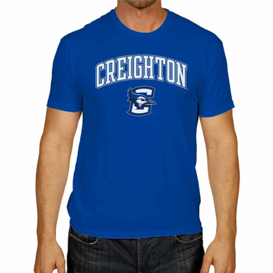 Picture of Campus Colors NCAA Adult Gameday Cotton T-Shirt - Premium Quality - Semi-Fitted Style - Officially Licensed Product (Creighton Bluejays - Royal, XX-Large)