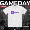 Picture of Campus Colors NCAA Adult Gameday Cotton T-Shirt - Premium Quality - Semi-Fitted Style - Officially Licensed Product (NYU Violets - White, X-Large)