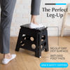 Picture of Handy Laundry Folding Lightweight Step Stool is Sturdy Enough to Support Adults and Safe Enough for Kids. Opens Easy with One Flip. Great for Kitchen, Bathroom or Bedroom. (Black- 13 inch)