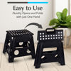 Picture of Handy Laundry Folding Lightweight Step Stool is Sturdy Enough to Support Adults and Safe Enough for Kids. Opens Easy with One Flip. Great for Kitchen, Bathroom or Bedroom. (Black- 13 inch)