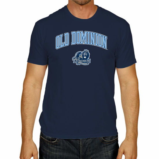 Picture of Campus Colors NCAA Adult Gameday Cotton T-Shirt - Premium Quality - Semi-Fitted Style - Officially Licensed Product (Old Dominion Monarchs - Navy, Small)