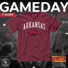 Picture of Campus Colors NCAA Adult Gameday Cotton T-Shirt - Premium Quality - Semi-Fitted Style - Officially Licensed Product (Arkansas Razorbacks - Cardinal, Medium)