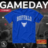 Picture of Campus Colors NCAA Adult Gameday Cotton T-Shirt - Premium Quality - Semi-Fitted Style - Officially Licensed Product (Buffalo Bulls - Royal, Small)