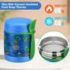 Picture of 10oz Soup Thermo for Hot Food Kids Insulated Food Jar,Thermo Hot Food Lunch Container, Width Mouth Stainless Steel Lunch Box for Kids with Spoon (Blue-dinosaur)