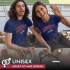 Picture of Campus Colors NCAA Adult Gameday Cotton T-Shirt - Premium Quality - Semi-Fitted Style - Officially Licensed Product (Liberty Flames - Navy, Small)
