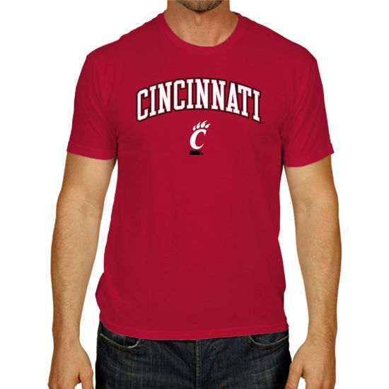 Picture of Campus Colors NCAA Adult Gameday Cotton T-Shirt - Premium Quality - Semi-Fitted Style - Officially Licensed Product (Cincinnati Bearcats - Red, X-Large)