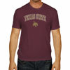 Picture of Campus Colors NCAA Adult Gameday Cotton T-Shirt - Premium Quality - Semi-Fitted Style - Officially Licensed Product (Texas State Bobcats - Maroon, Small)
