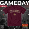 Picture of Campus Colors NCAA Adult Gameday Cotton T-Shirt - Premium Quality - Semi-Fitted Style - Officially Licensed Product (Texas State Bobcats - Maroon, X-Large)
