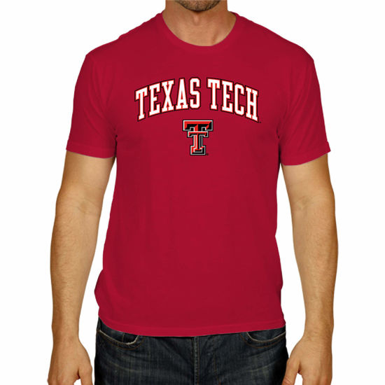 Picture of Campus Colors NCAA Adult Gameday Cotton T-Shirt - Premium Quality - Semi-Fitted Style - Officially Licensed Product (Texas Tech Red Raiders - Red, X-Large)
