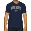 Picture of Campus Colors NCAA Adult Gameday Cotton T-Shirt - Premium Quality - Semi-Fitted Style - Officially Licensed Product (Utah State Aggies - Navy, Small)