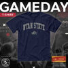 Picture of Campus Colors NCAA Adult Gameday Cotton T-Shirt - Premium Quality - Semi-Fitted Style - Officially Licensed Product (Utah State Aggies - Navy, Small)
