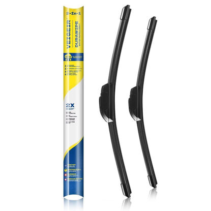 Picture of 15 inch + 15 inch Compatible with Jeep Wrangler 2017-2007 Front Windshield Wiper Blade Original Equipment Automotive Replacement J/U Hook Blades 2 Pack