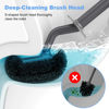 Picture of HAMITOR Toilet Bowl Brush Holder Set: Curved Design with Holder for Deep Cleaning Under Rim - Compact Hidden Scrubber for Small Space - Modern RV Bathroom Accessories - Gray