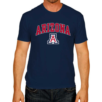 Picture of Campus Colors NCAA Adult Gameday Cotton T-Shirt - Premium Quality - Semi-Fitted Style - Officially Licensed Product (Arizona Wildcats - Navy, Medium)