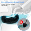 Picture of HAMITOR Toilet Bowl Brush Holder Set: Curved Design with Holder for Deep Cleaning Under Rim - Compact Hidden Scrubber for Small Space - Modern RV Bathroom Accessories - 2 Pack