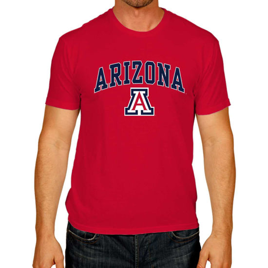 Picture of Campus Colors NCAA Adult Gameday Cotton T-Shirt - Premium Quality - Semi-Fitted Style - Officially Licensed Product (Arizona Wildcats - Red, Small)