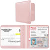 Picture of CoBak Car Registration and Insurance Holder - Vehicle Glove Box Car Organizer, Auto Truck Comparment Accessories Case for Essential Document, Driver License, Cards (Light Pink)
