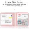 Picture of CoBak Car Registration and Insurance Holder - Vehicle Glove Box Car Organizer, Auto Truck Comparment Accessories Case for Essential Document, Driver License, Cards (Light Pink)