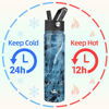 Picture of Konokyo Insulated Water Bottle 24oz Stainless Steel Sport Bottles with 3 Lids,Marble Ocean