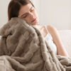 Picture of Bedsure Light Taupe Fleece Blanket for Couch - Super Soft Cozy Throw Blankets for Women, Cute Small Throws for Girls, 50x70 Inches