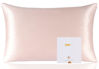 Picture of ZIMASILK 100% Pure Mulberry Silk Pillowcase for Hair and Skin Health,Soft and Smooth,Both Sides Premium Grade 6A Silk,600 Thread Count,with Hidden Zipper,1pc (Queen 20''x30'',Pink)
