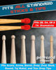 Picture of Drumstick Dampeners for Silencing Drumming Practice - Replace Your Drum Practice Pad - Silicone Drumstick Tips Mute Clacking Sound from Sticks on Solid Surfaces - 4 Pack