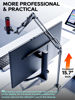 Picture of CACENCAN Boom Arm, 360° Rotatable Microphone Stand with Desk Mount, Foldable Desk Mic Arm with 3/8'' to 5/8'' Screw Adapter, Microphone Arm for Live Streaming, Gaming, Podcasting