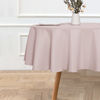 Picture of sancua Round Tablecloth - 48 Inch - Water Resistant Spill Proof Washable Polyester Table Cloth Decorative Fabric Table Cover for Dining Table, Buffet Parties and Camping, Blush