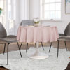 Picture of sancua Round Tablecloth - 48 Inch - Water Resistant Spill Proof Washable Polyester Table Cloth Decorative Fabric Table Cover for Dining Table, Buffet Parties and Camping, Blush