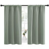 Picture of NICETOWN Window Curtains Blackout Drapes - Thermal Insulated Solid Rod Pocket Blackout Curtains/Draperies for Living Room (Sage Green, One Pair, 34 by 40-Inch)