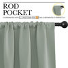 Picture of NICETOWN Window Curtains Blackout Drapes - Thermal Insulated Solid Rod Pocket Blackout Curtains/Draperies for Living Room (Sage Green, One Pair, 34 by 40-Inch)
