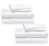Picture of California Design Den 2-Pack Queen Bedsheet Sets - 400 Thread Count 100% Cotton Sateen - Extra Soft, Breathable & Cooling Sheets, Wrinkle Resistant, 2 Sets of Deep Pocket Bed Sheets - Bright White